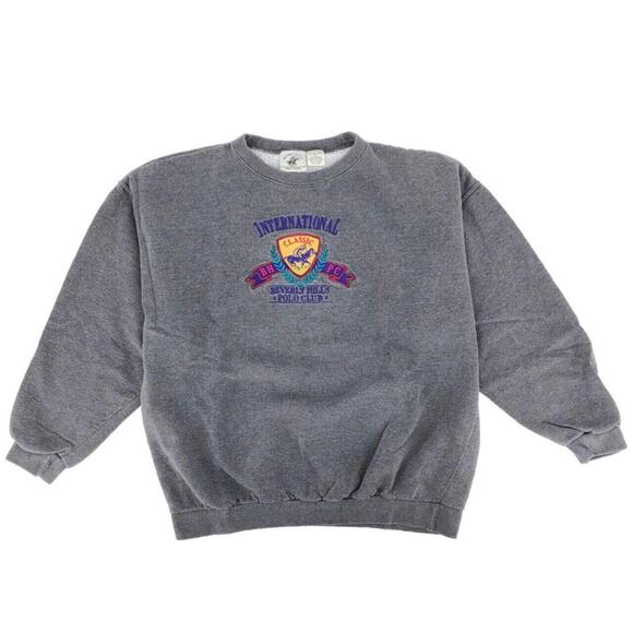 90s Beverly Hills Polo Club crewneck sweatshirt 1990s vintage - Picture 1 of 4